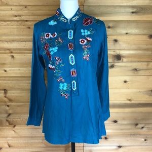 Luv Luv embroidered pleated tunic